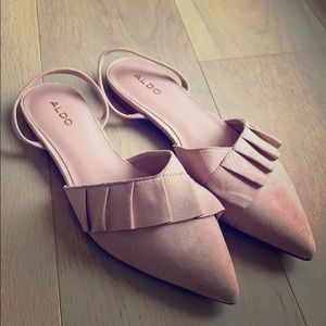 Last Chance!Never worn pink Aldo flat sling backs.
